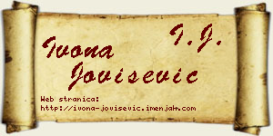 Ivona Jovišević vizit kartica